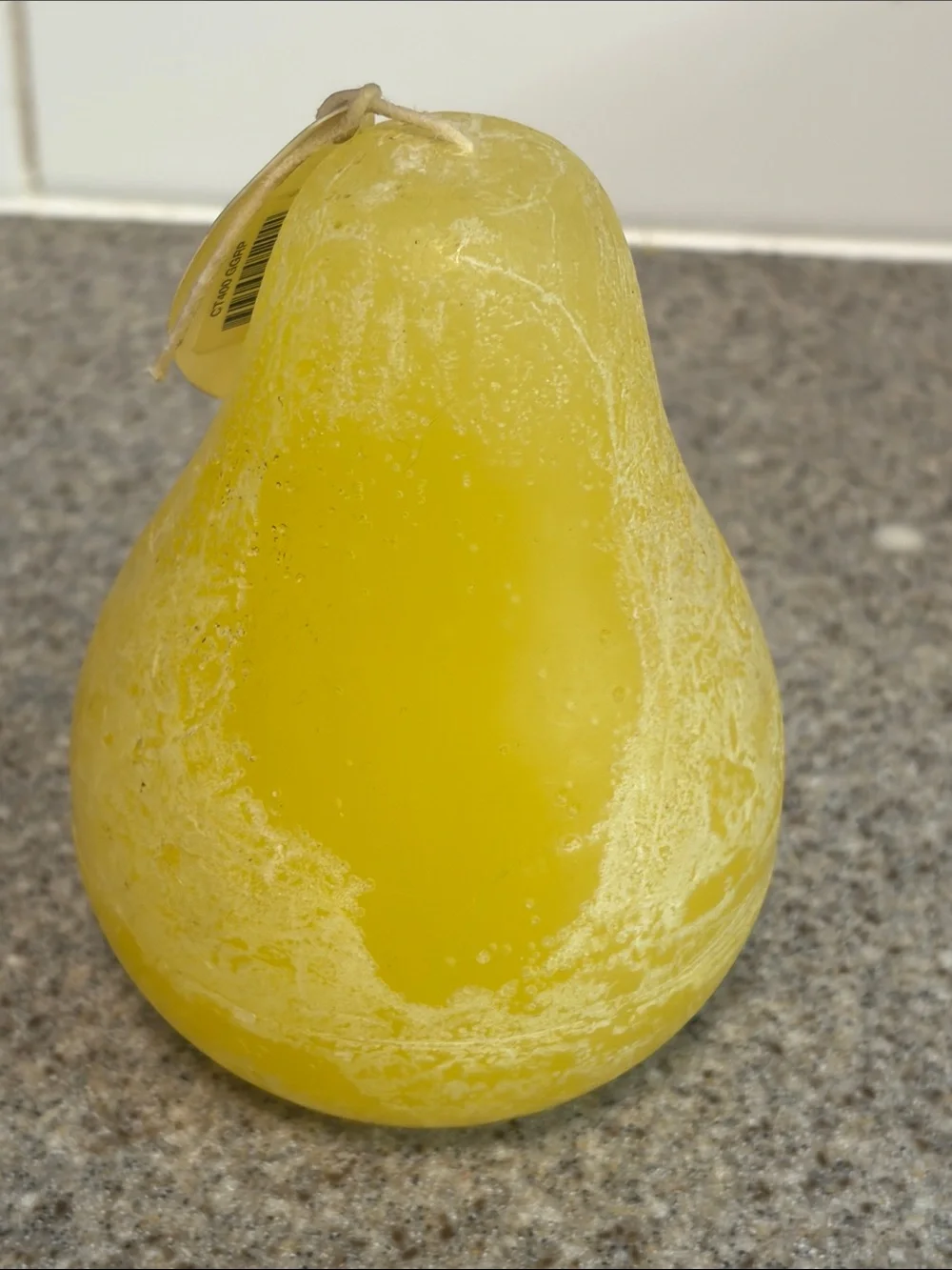 Yellow Pear-Shaped Decorative Candle